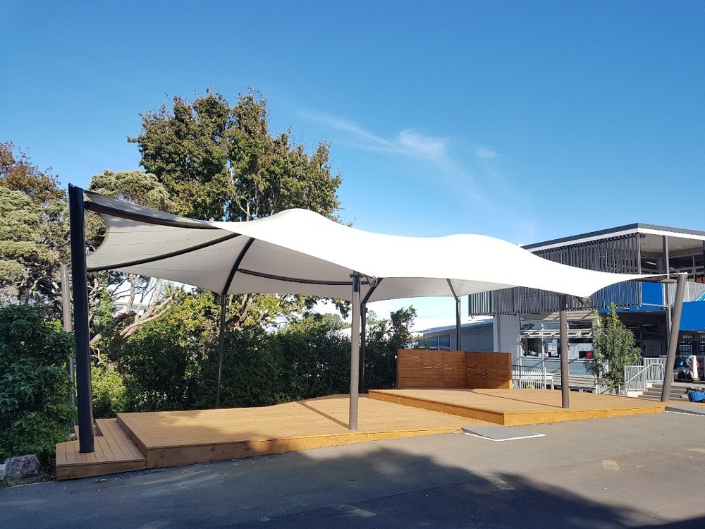 tensile membrane shade structure