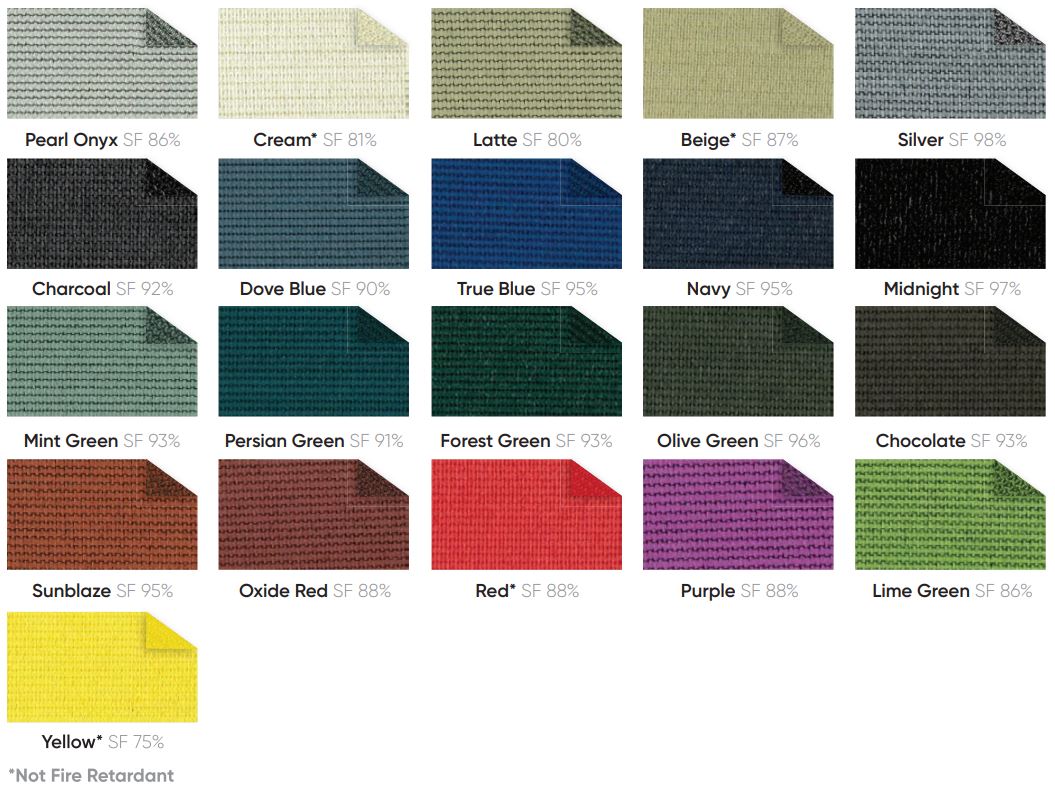 ExtraBlock Shade Fabric Colours